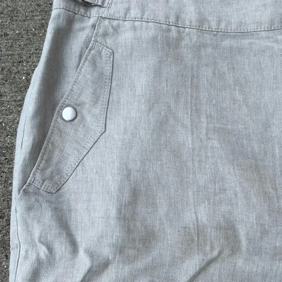 NWT Athleta Voyager Linen Short Womens Plus Size 22 Khaki Beige Lightweight - Picture 2 of 5